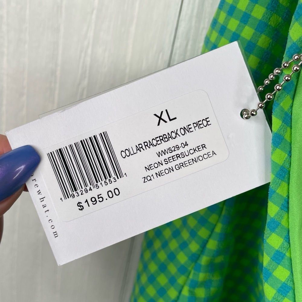 WeWoreWhat Collar Racerback One-Piece in Neon Green - Picture 9 of 9